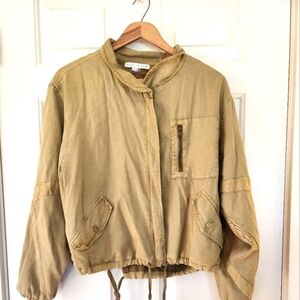 Young fabulous & broke khaki bomber jacket size small